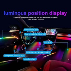 Car Ambient Light RBG 64 Color Interior Acrylic Strip