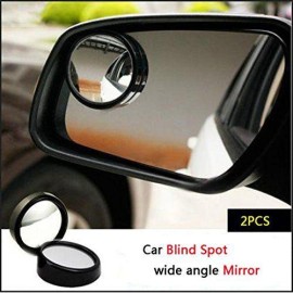 2 Pcs Car Round Frame Convex Blind Spot Mirror