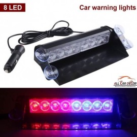 8 LEDs Dash Strobe Warning Light